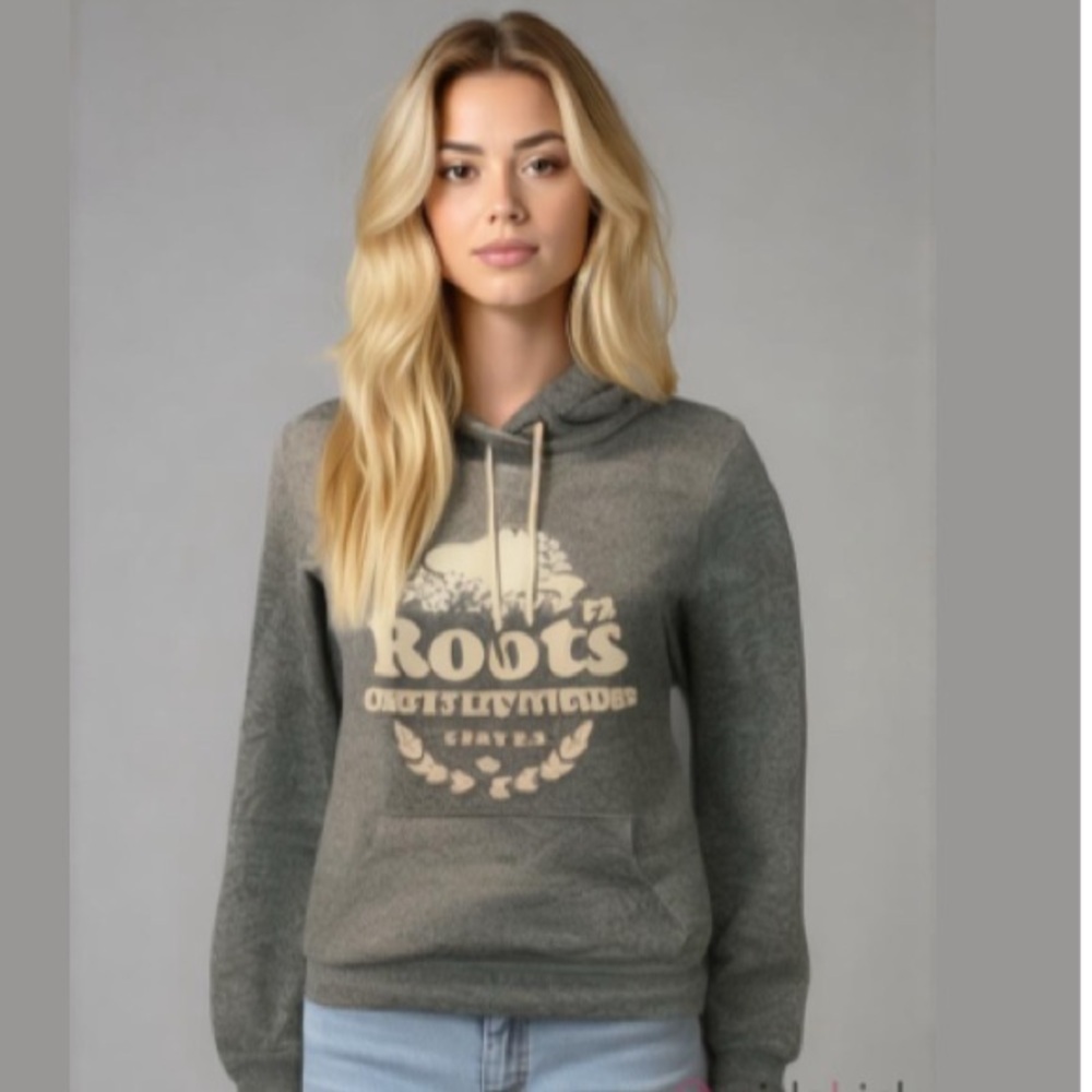 Roots GREY MAPLEGROVE Roots73 Fleece Hoodie Sweatshirt